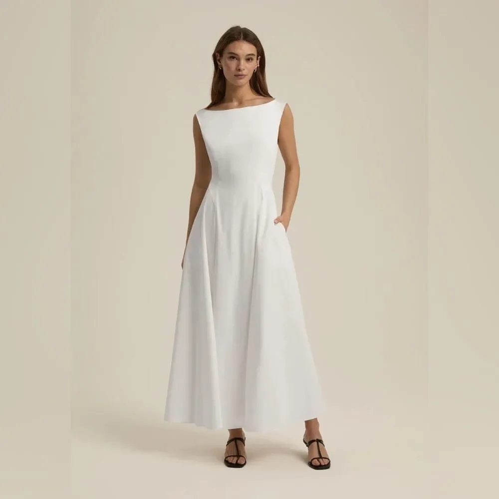 Favorite Daughter Elegant White Maxi Catherine Dress - Picture 2 of 12